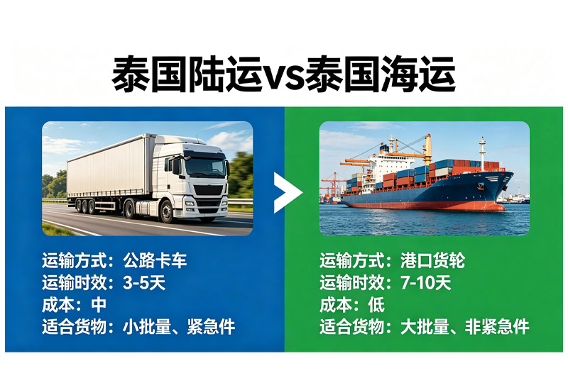 泰国海运VS泰国陆运成本时效硬核大PK 泰国海运VS泰国陆运成本时效硬核大PK